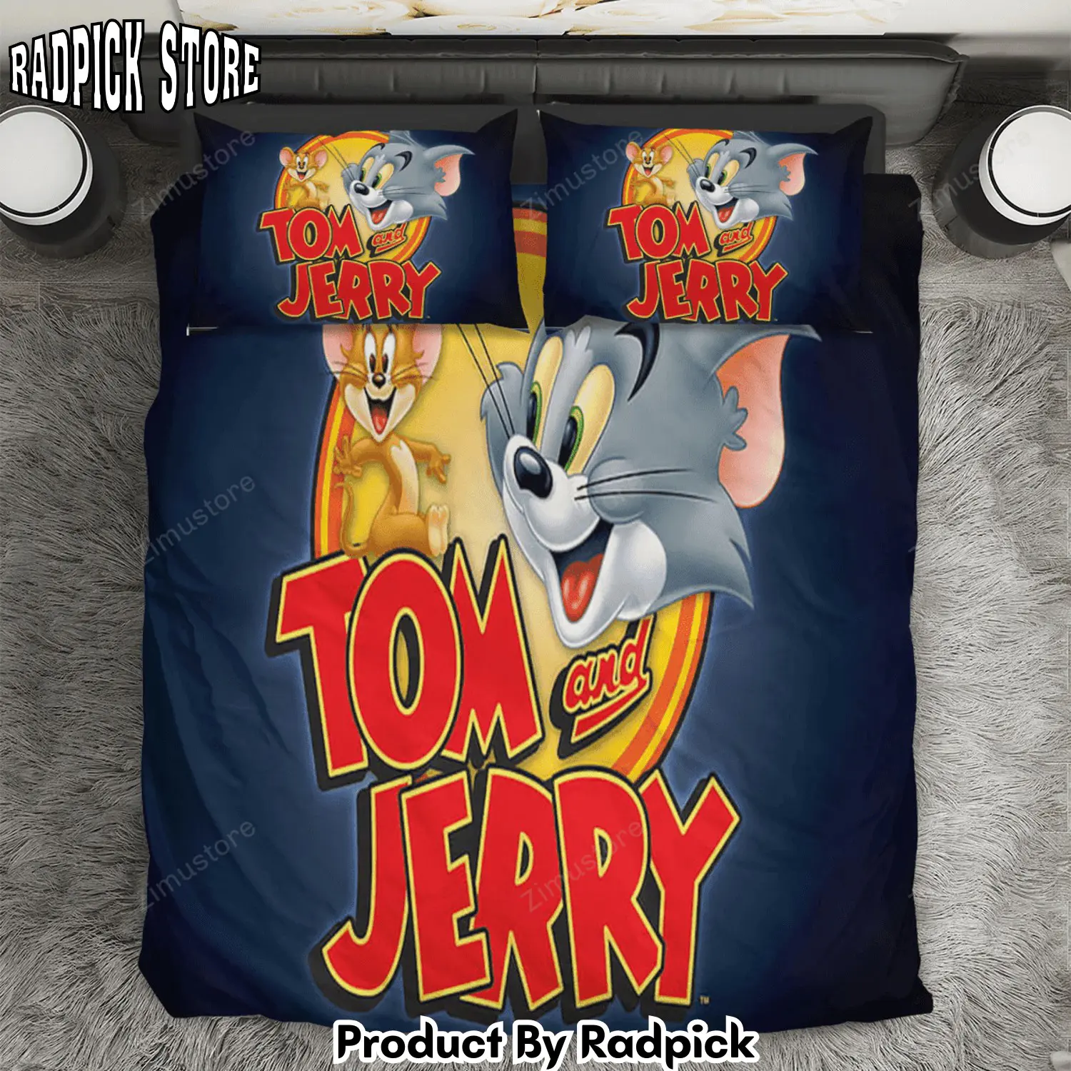 Radpick tom and jerry poster 4 3pcs 3pcs bedding set duvet cover and pillow cases gift for fan rp327702